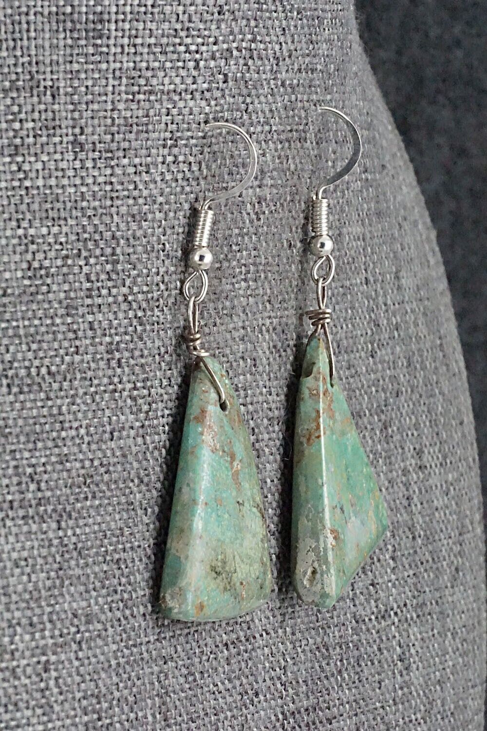 Turquoise & Sterling Silver Earrings - Joe Garcia