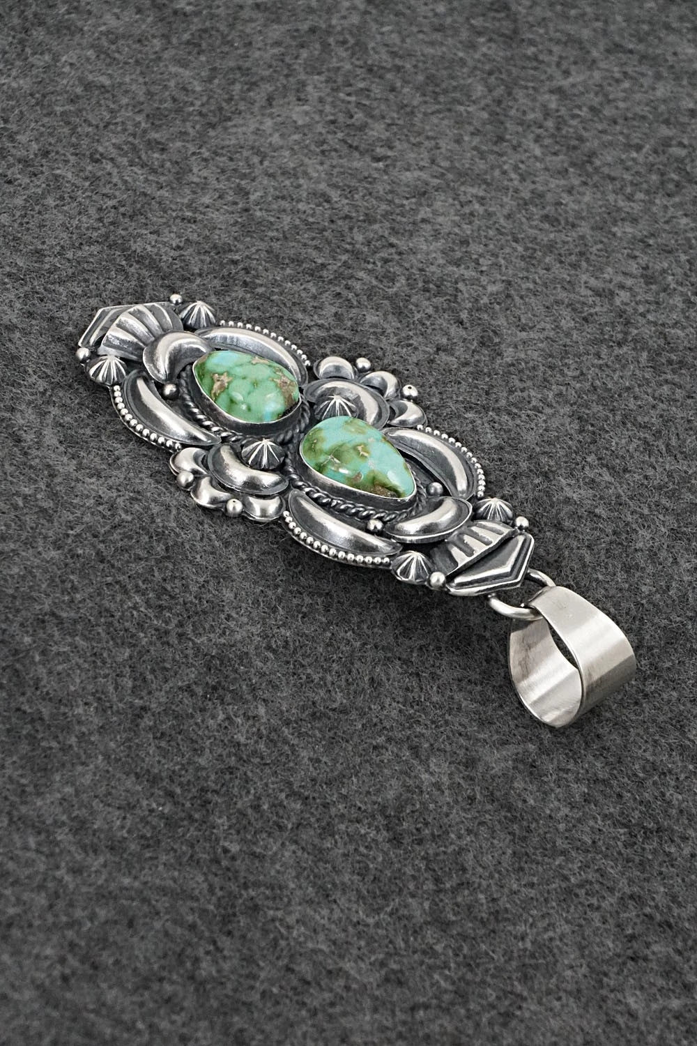Turquoise and Sterling Silver Pendant - Derrick Gordon