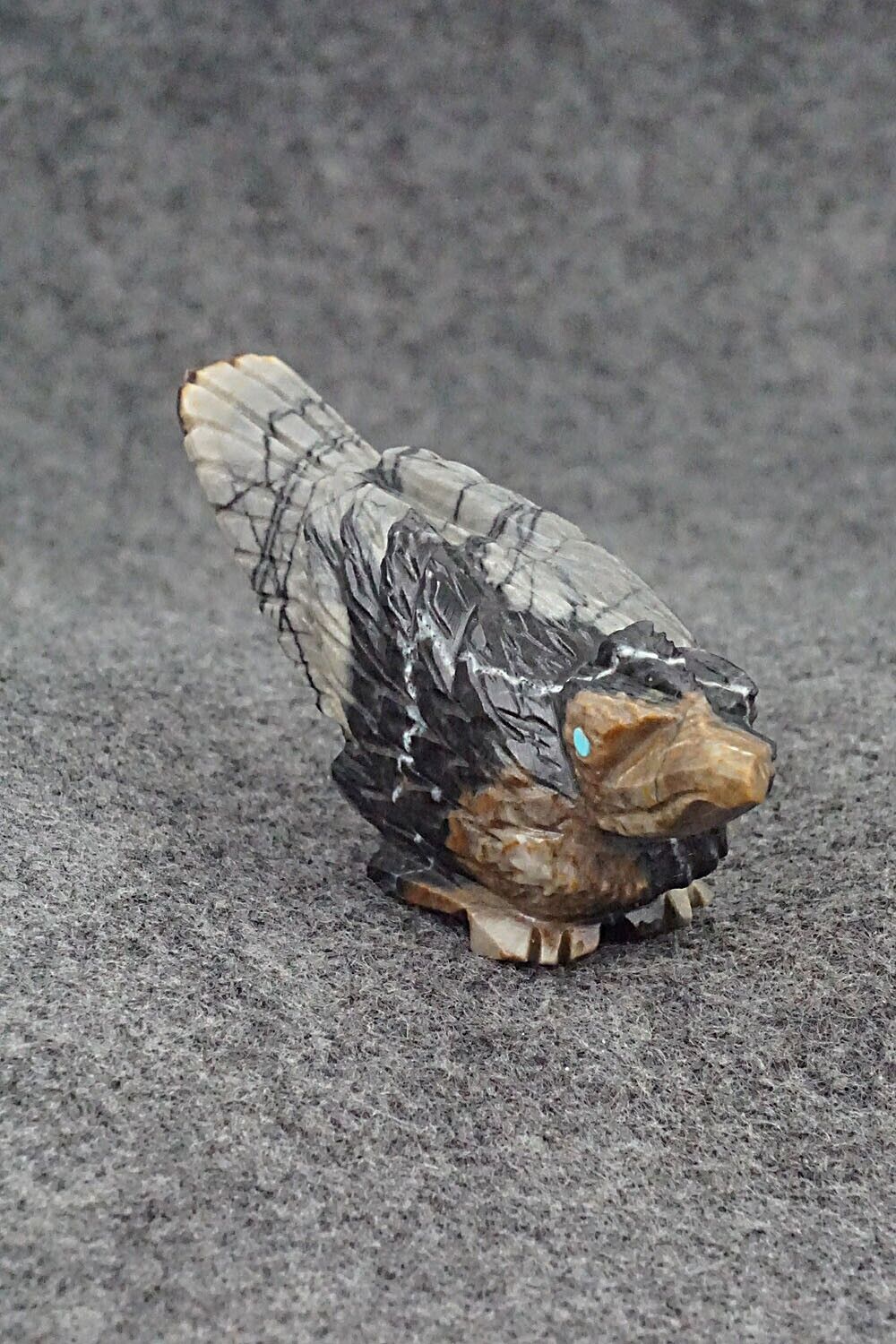 Roadrunner Zuni Fetish Carving - Tony Mackel