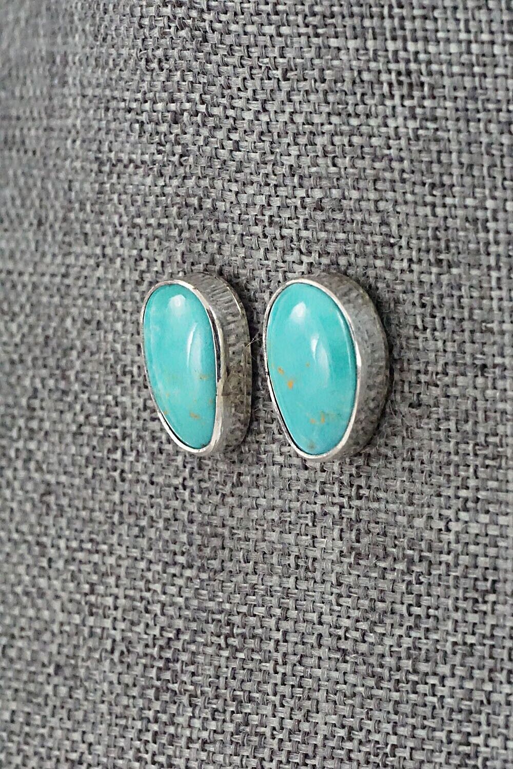 Turquoise & Sterling Silver Earrings - Marco Begaye