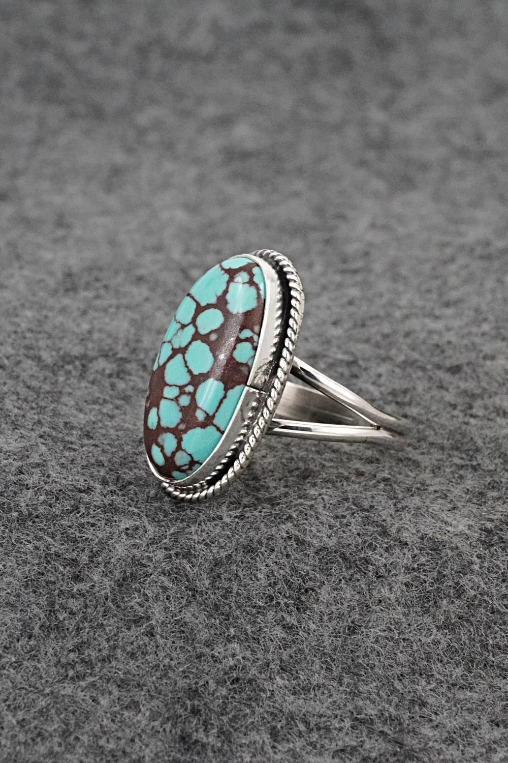 Turquoise & Sterling Silver Ring - Eugene Gruber - Size 9