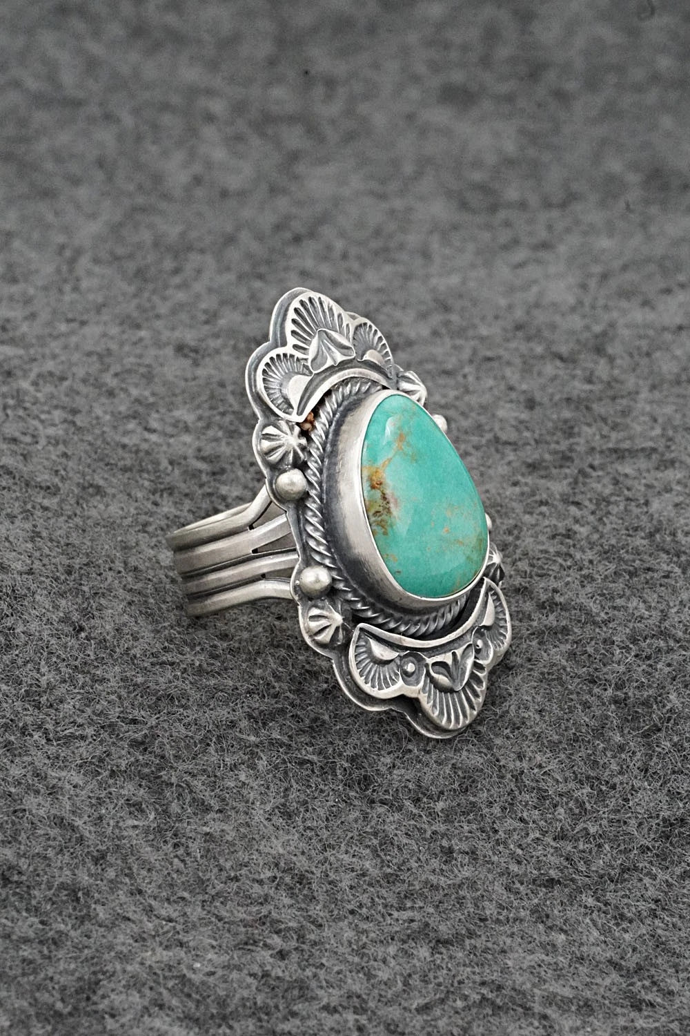 Turquoise & Sterling Silver Ring - Randy Boyd - Size 7.5