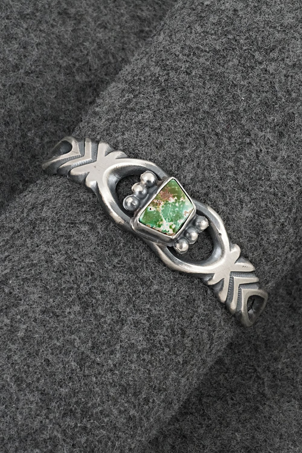 Turquoise & Sterling Silver Bracelet - Harrison Bitsue