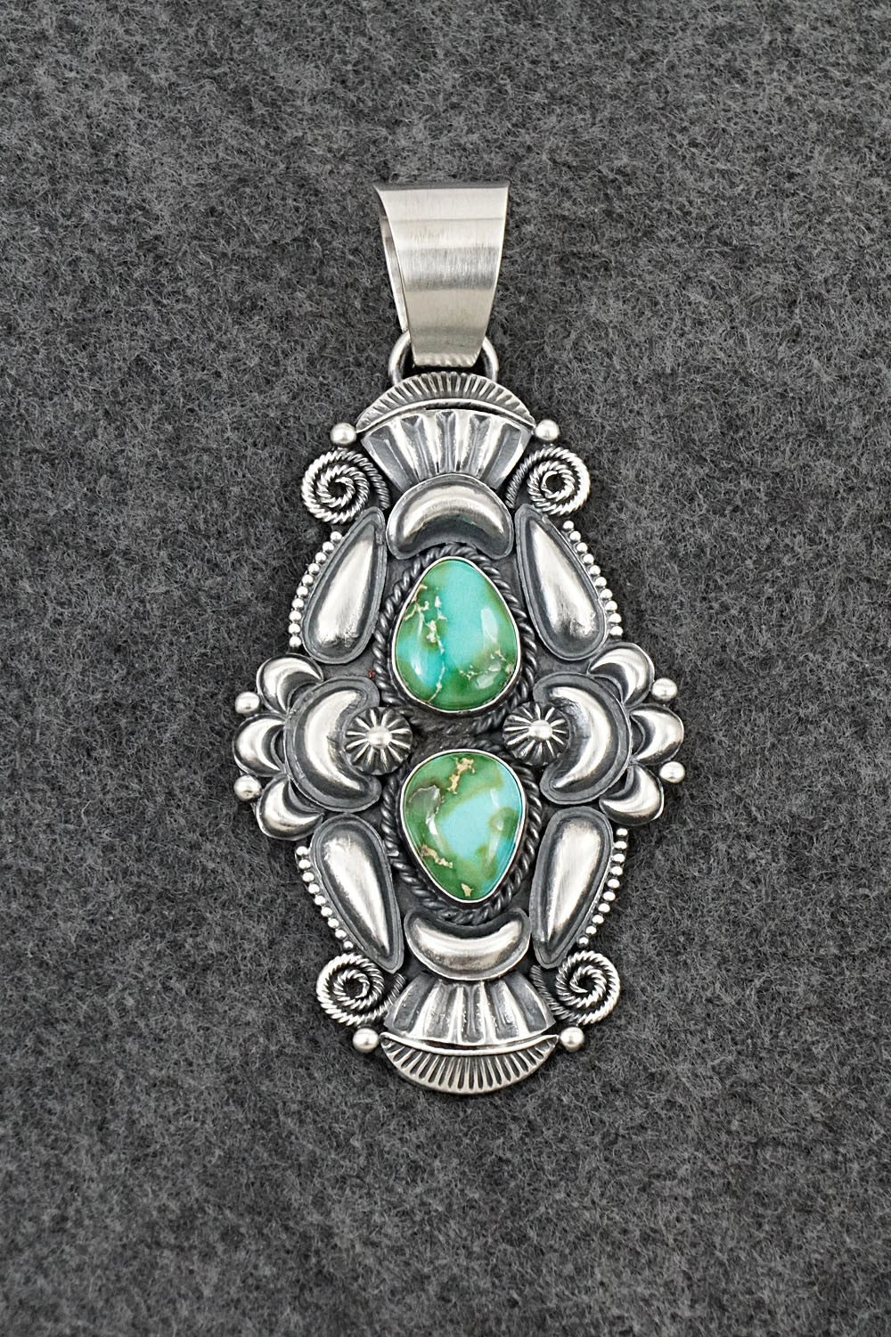 Turquoise and Sterling Silver Pendant - Derrick Gordon