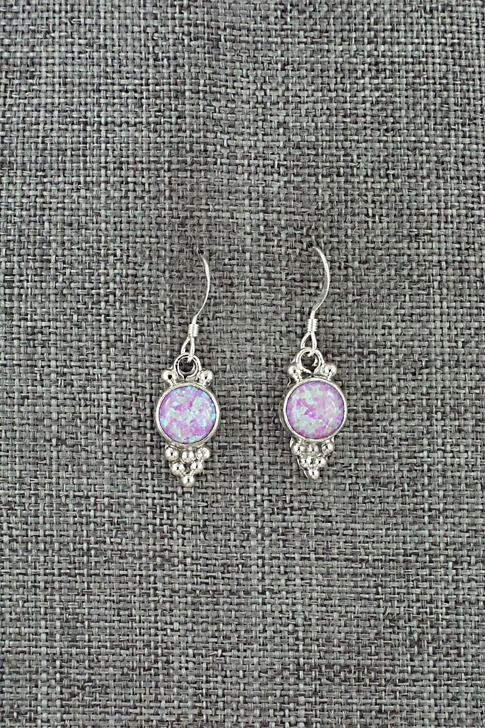 Opalite & Sterling Silver Earrings - Adelarae Yazzie