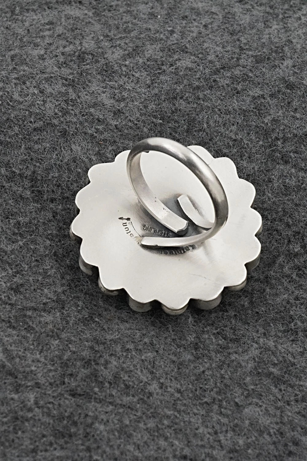 Turquoise & Sterling Silver Ring - Kathleen Livingston - Size Adjustable