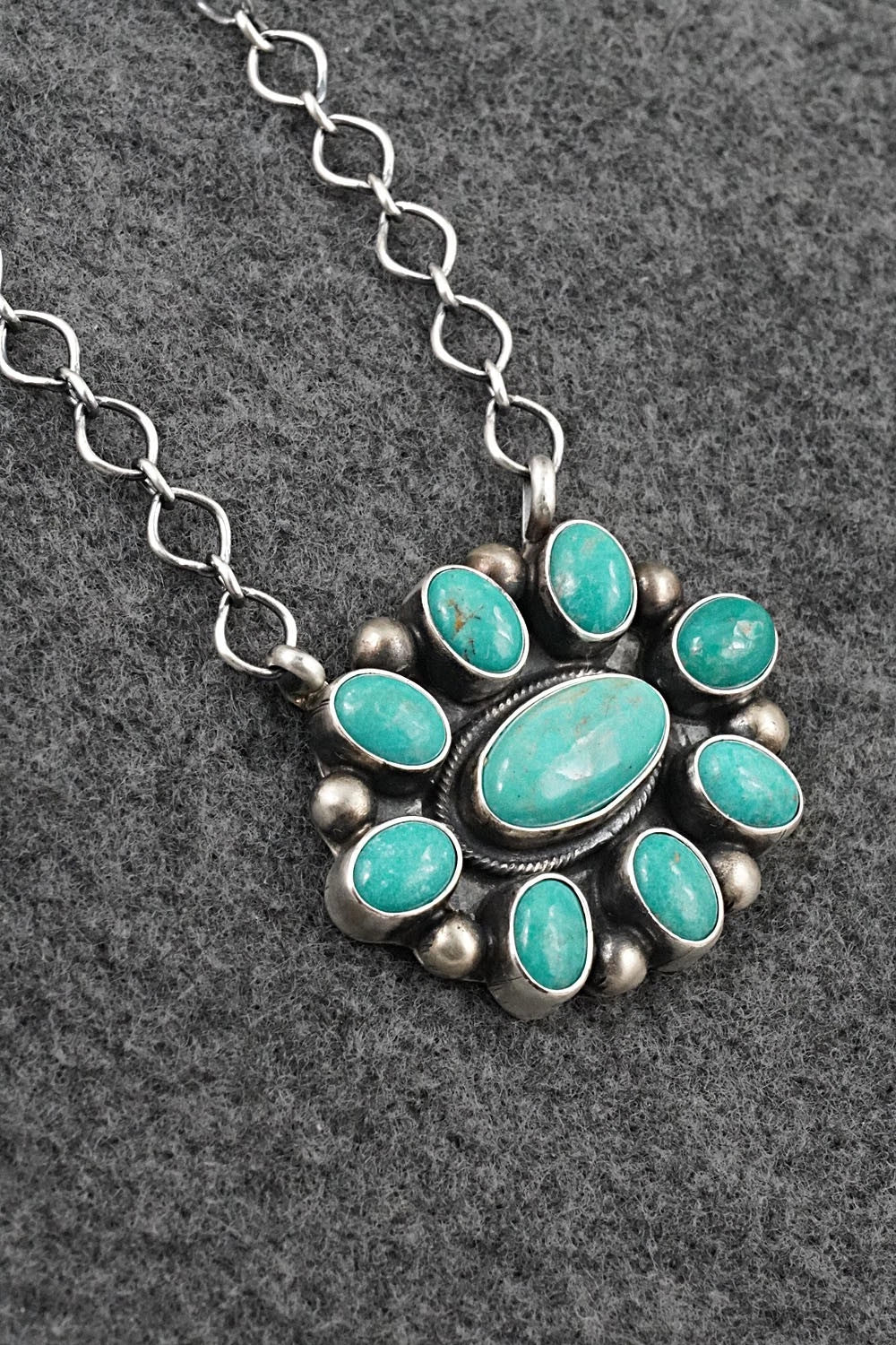 Turquoise & Sterling Silver Necklace - Kathleen Livingston
