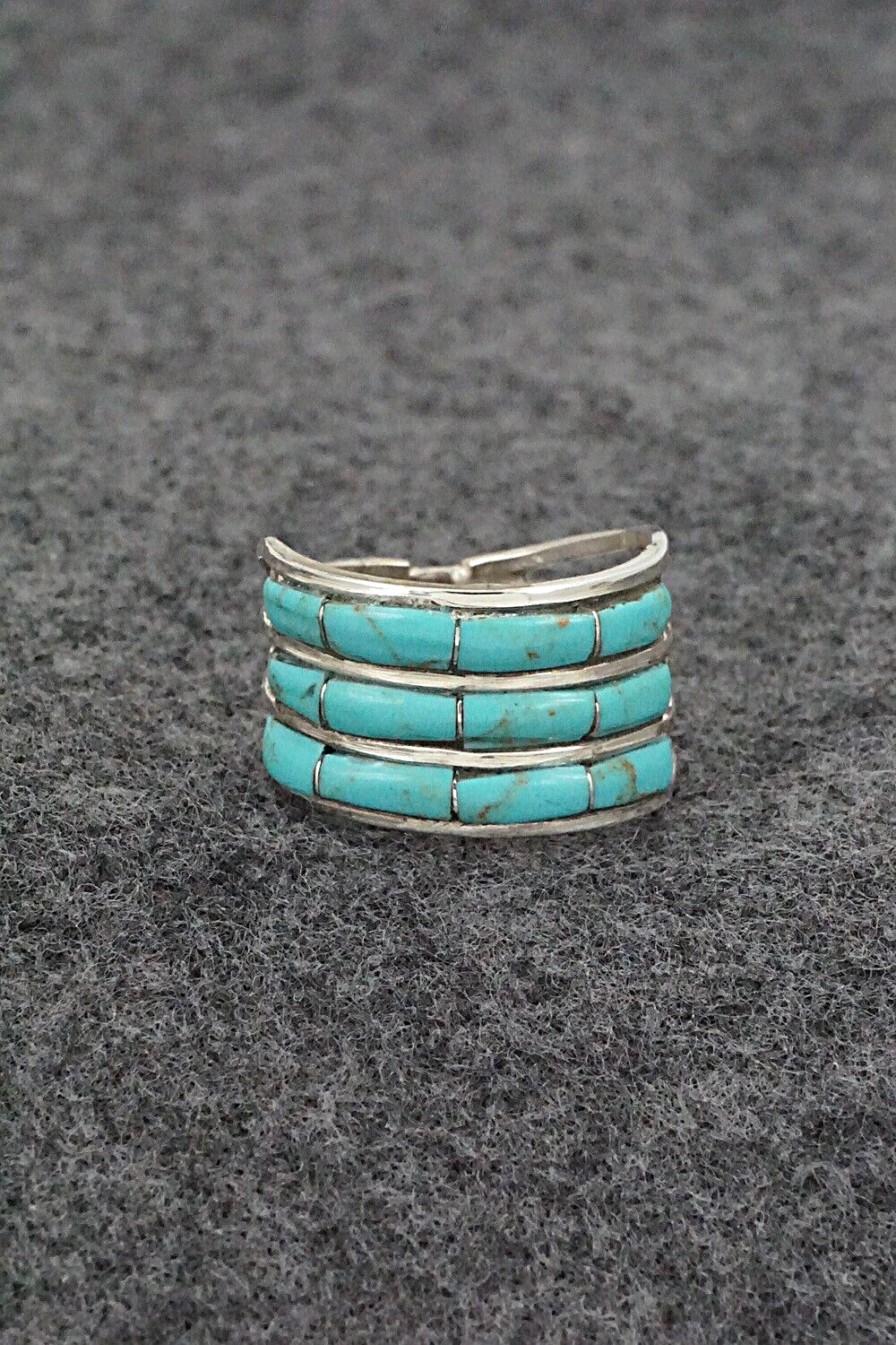 Turquoise & Sterling Silver Ring - Debbie Livingston - Size 8