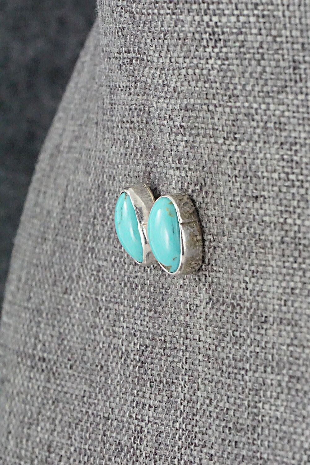 Turquoise & Sterling Silver Earrings - Marco Begaye