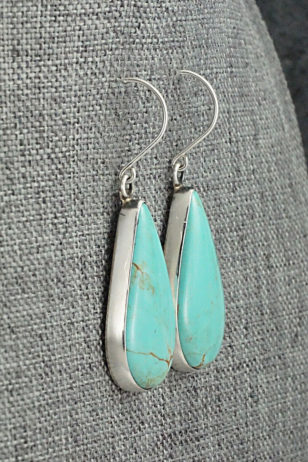 Turquoise & Sterling Silver Earrings - Rena Begay