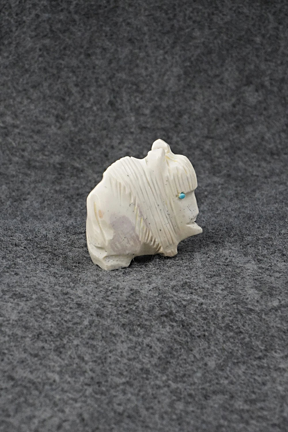 Buffalo Zuni Fetish Carving - Gilbert Lonjose