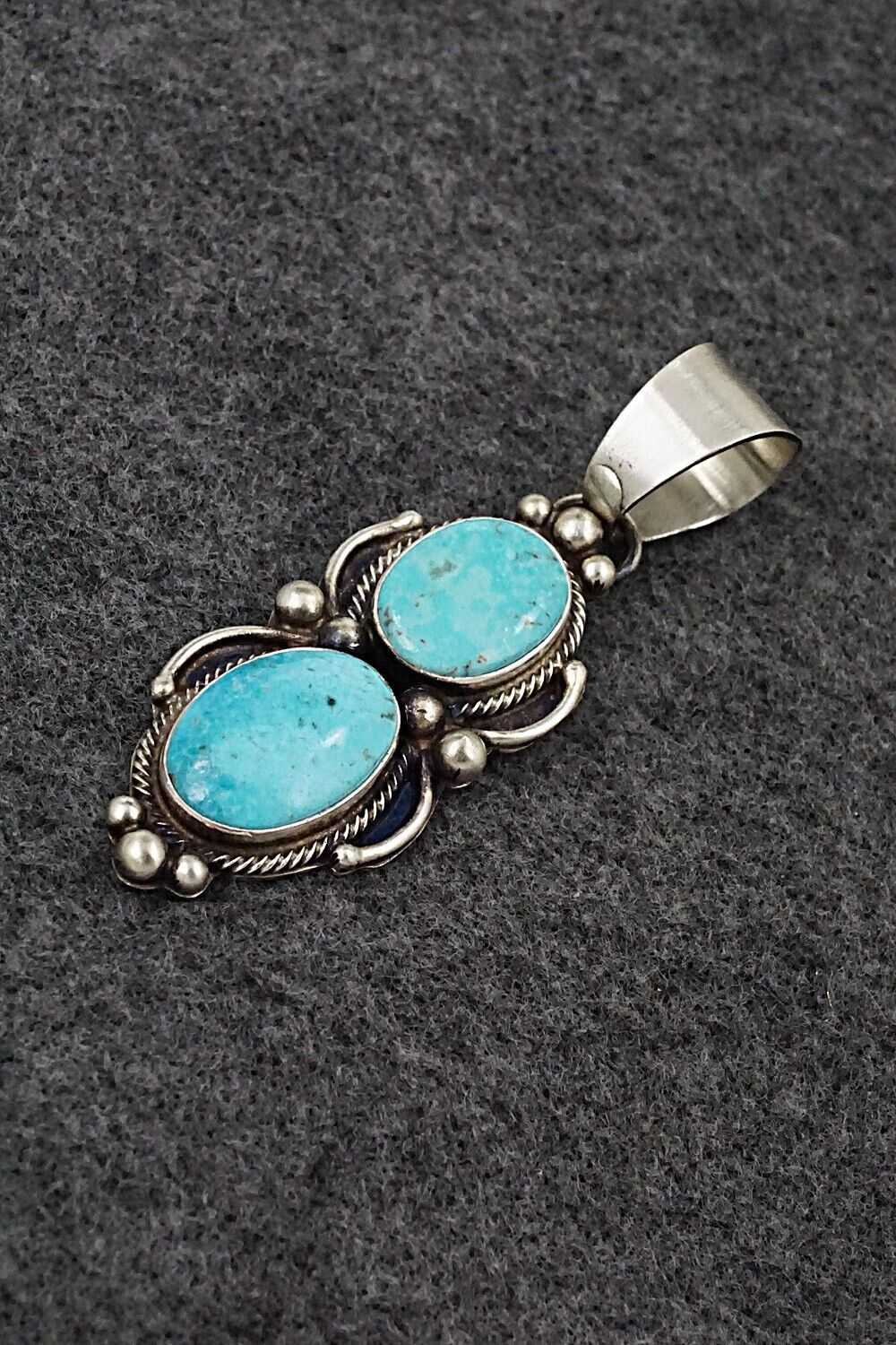 Turquoise & Sterling Silver Pendant - Kathleen Livingston