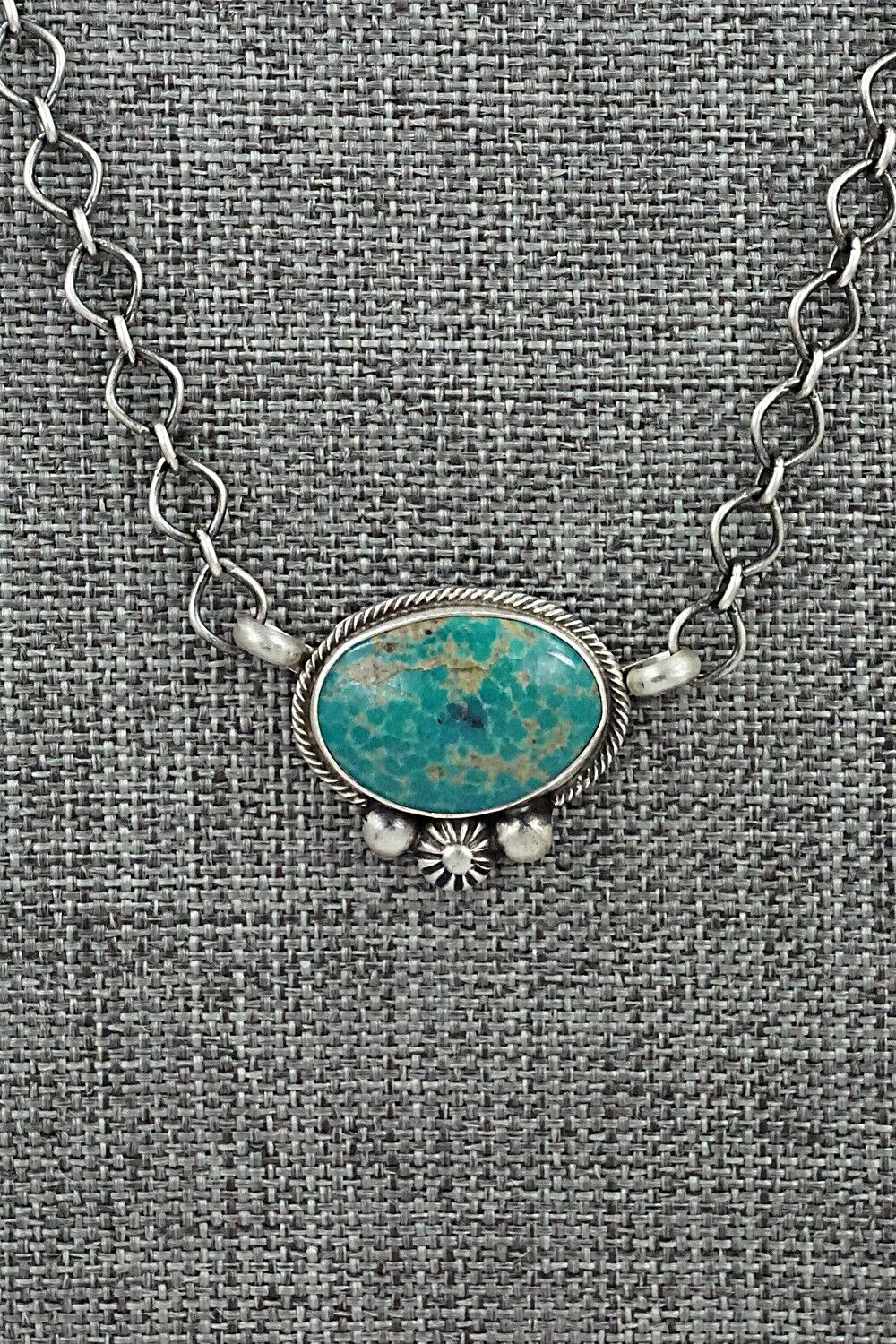 Turquoise & Sterling Silver Necklace - Kathleen Livingston