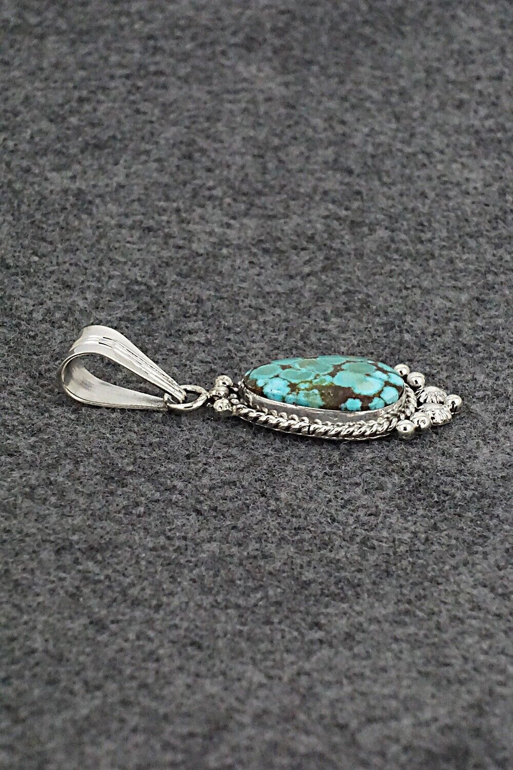 Turquoise & Sterling Silver Pendant - Samuel Yellowhair