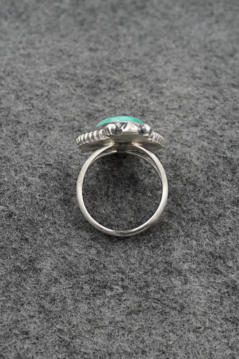 Turquoise & Sterling Silver Ring - Darrin Livingston - Size 8.5
