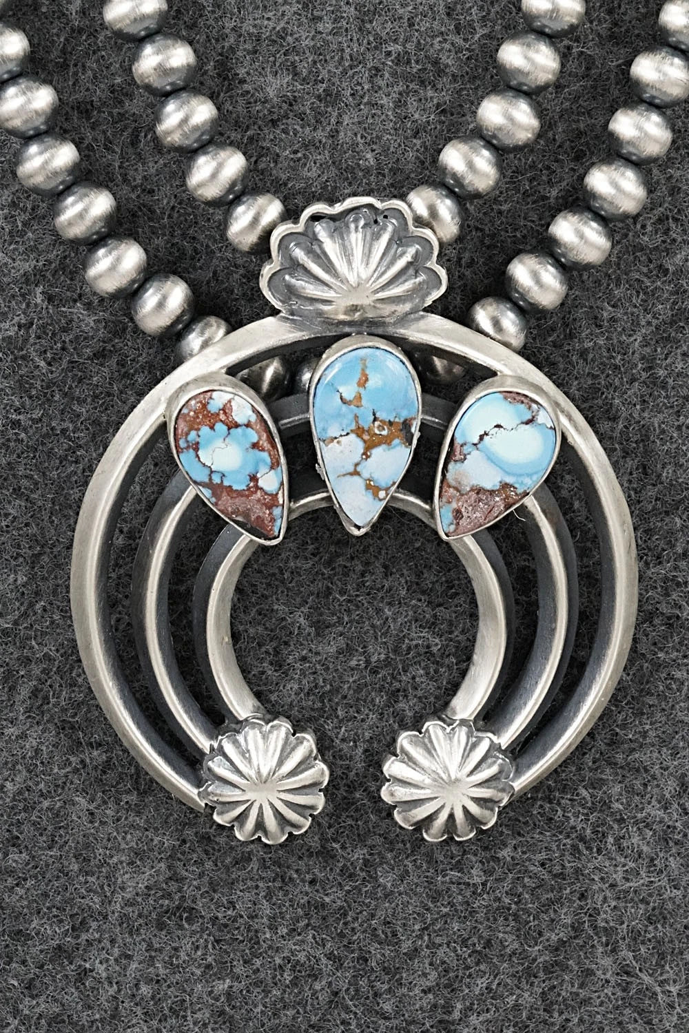 Turquoise & Sterling Silver Necklace - Davey Morgan