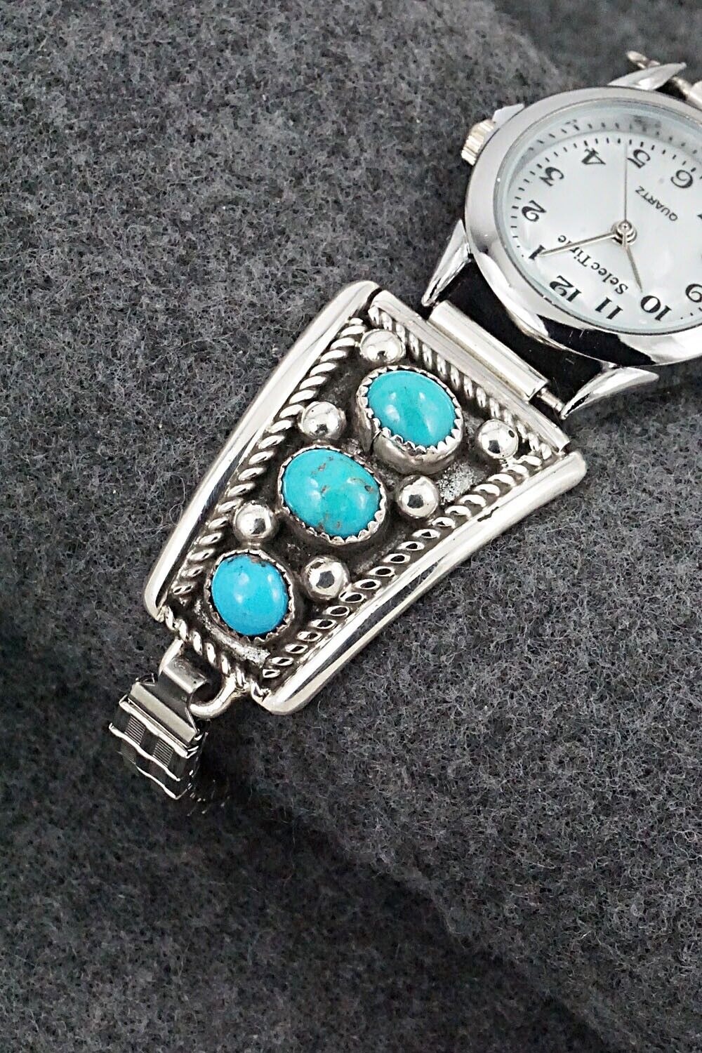 Turquoise & Sterling Silver Watch Bracelet - Paul Largo