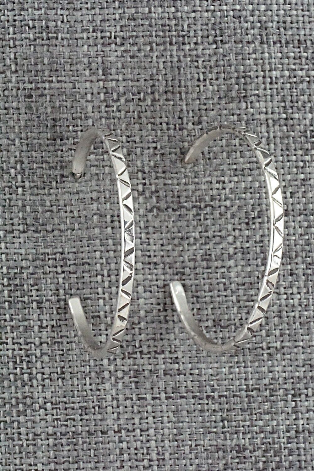 Sterling Silver Hoop Earrings - Elaine Tahe
