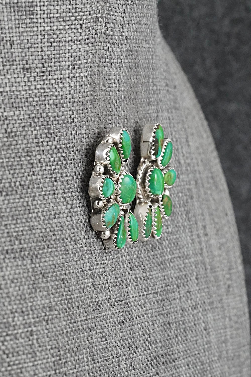 Turquoise & Sterling Silver Earrings - Justina Wilson