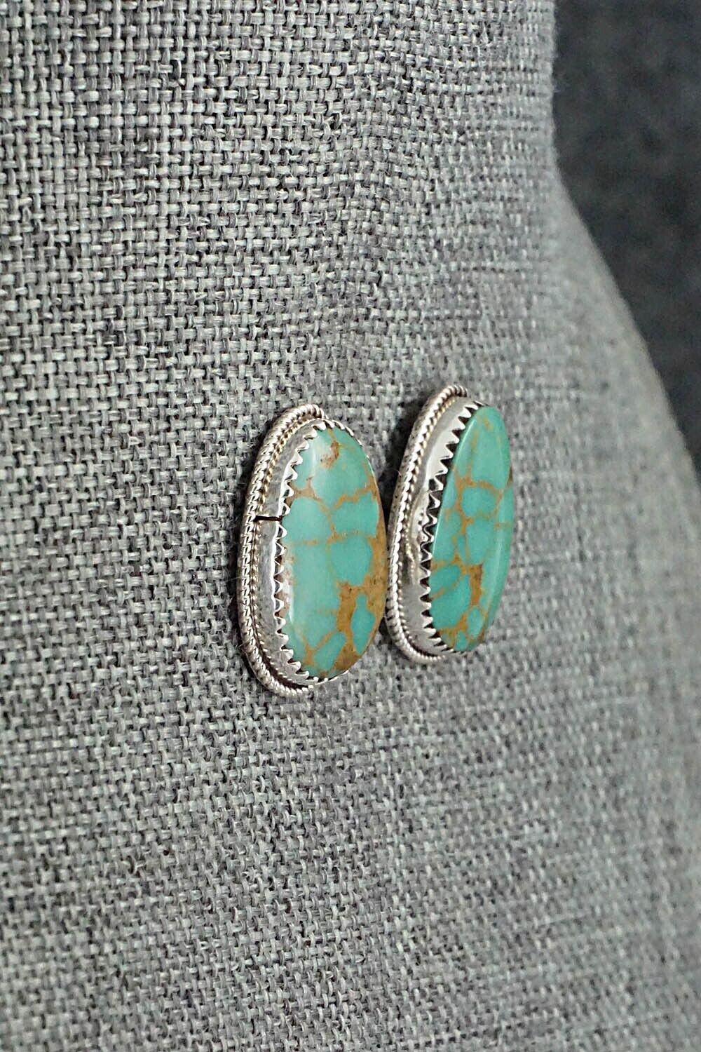 Turquoise & Sterling Silver Earrings - Ernest Hawthorne