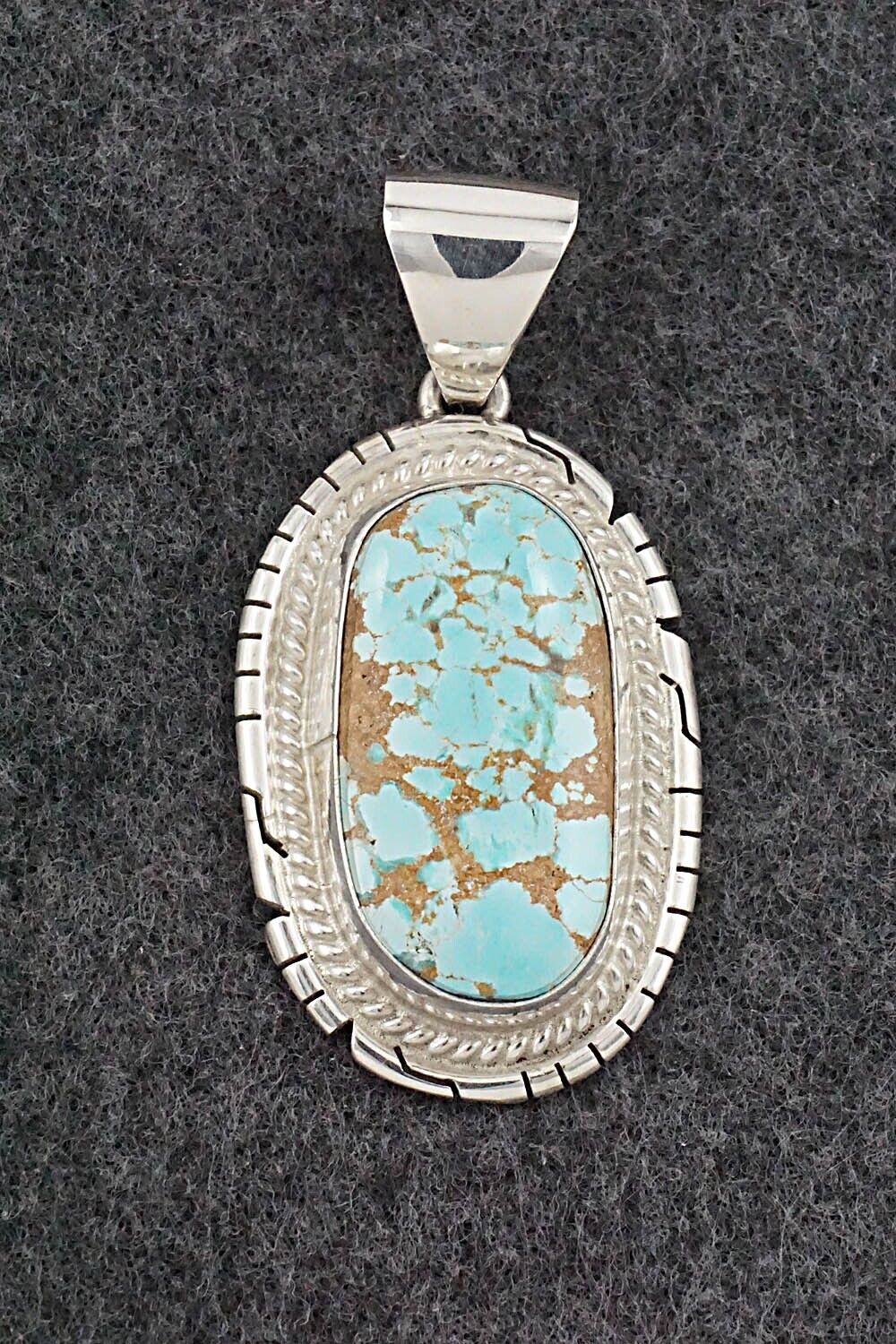 Turquoise & Sterling Silver Pendant - Peggy Skeets