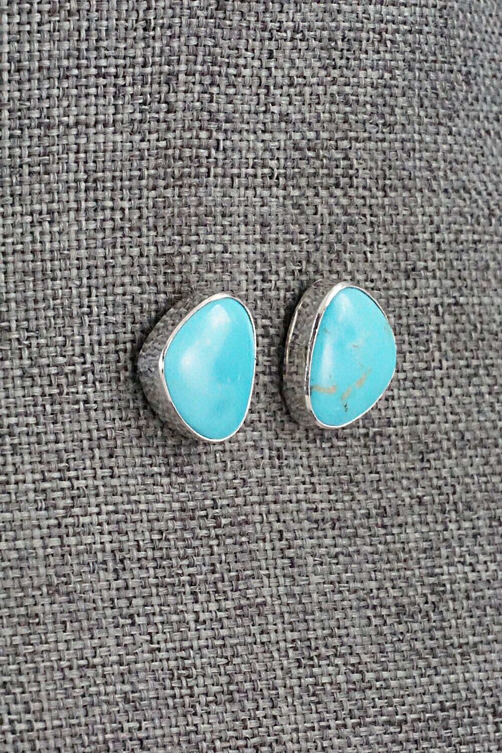 Turquoise & Sterling Silver Earrings - Marco Begaye