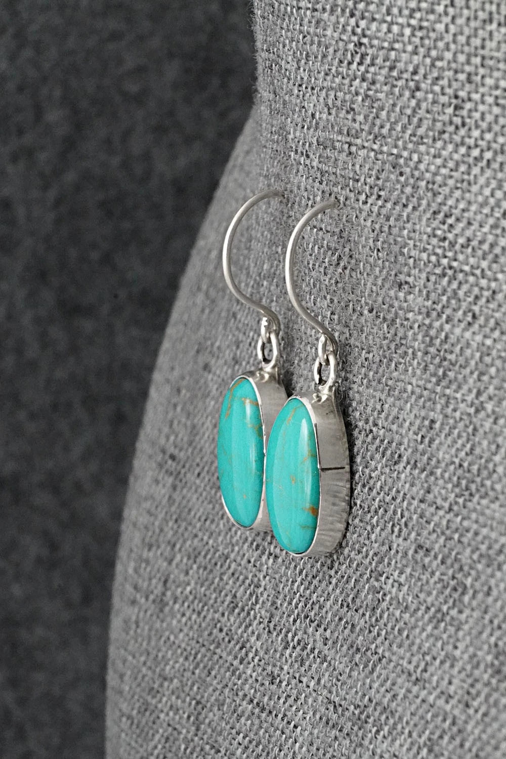 Turquoise & Sterling Silver Earrings - Rosemary Saunders