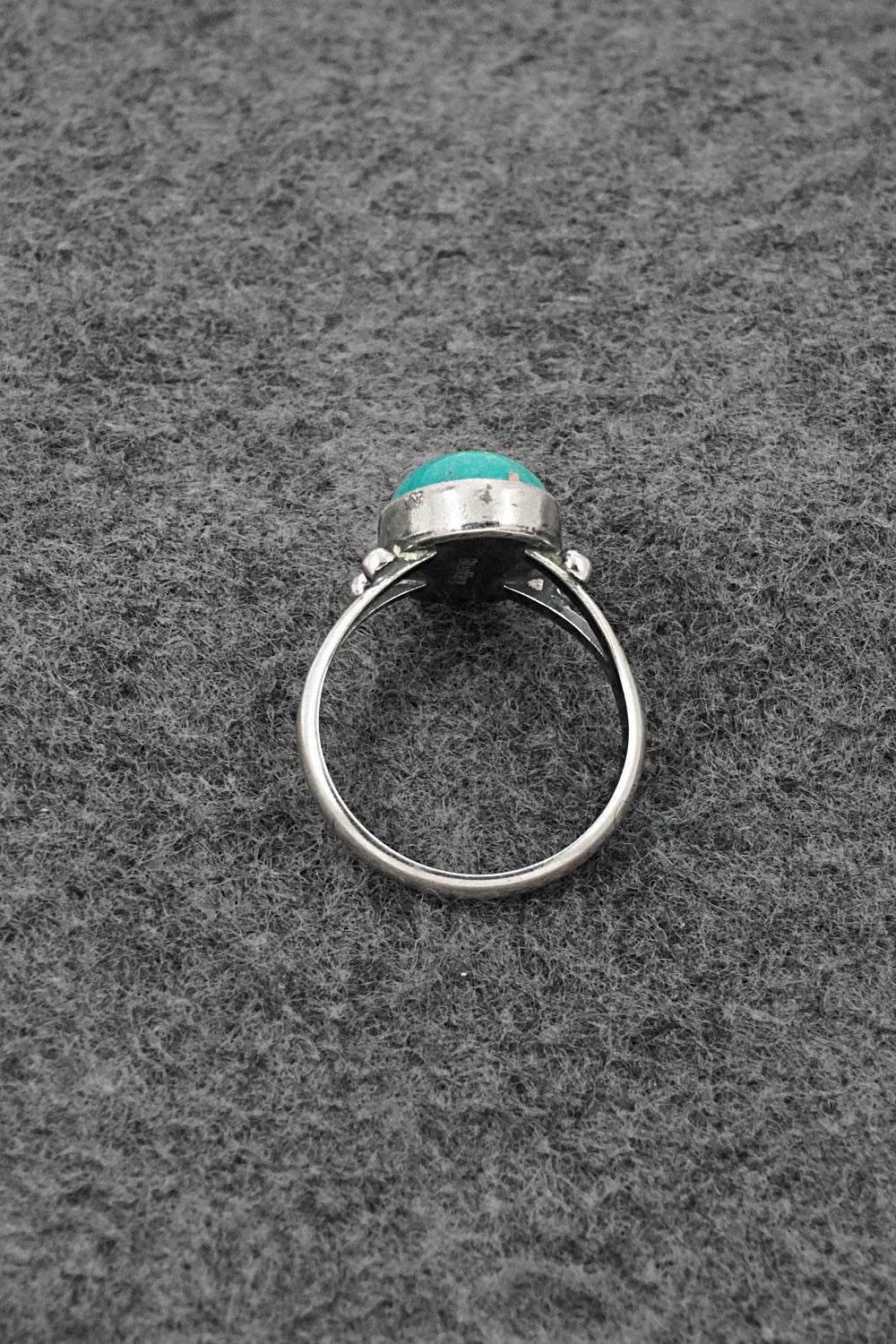Turquoise and Sterling Silver Ring - Jerryson Henio - Size 7.75