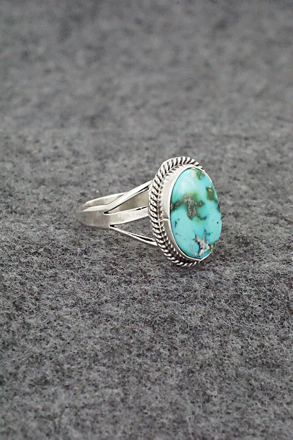 Turquoise & Sterling Silver Ring - Alice Rose Saunders - Size 7.5