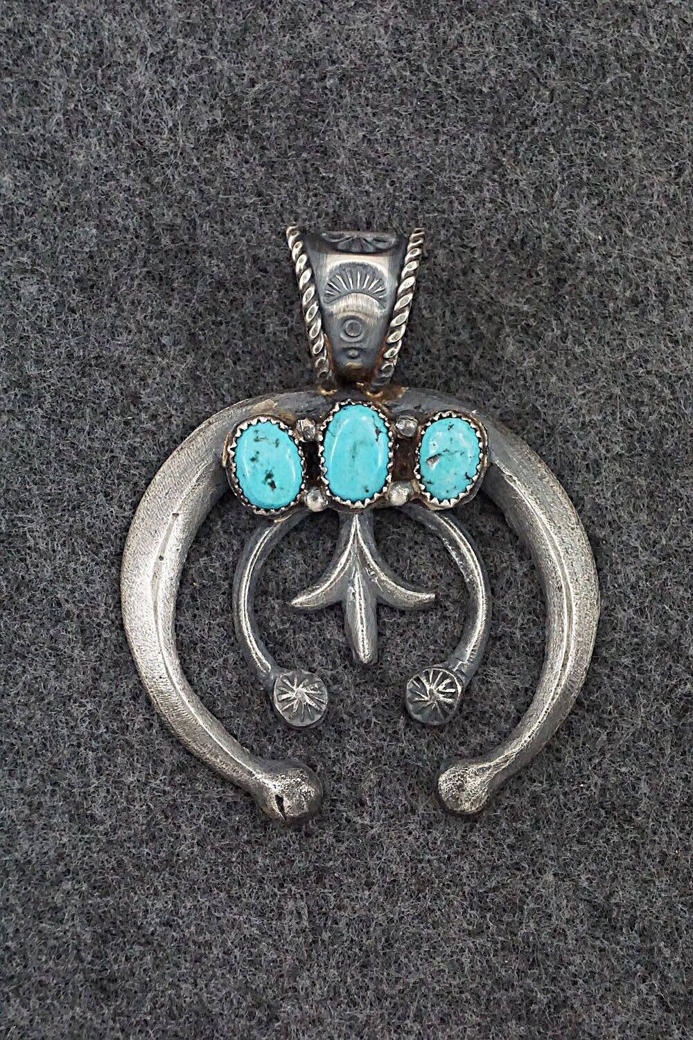 Turquoise and Sterling Silver Pendant - Gilbert Martin