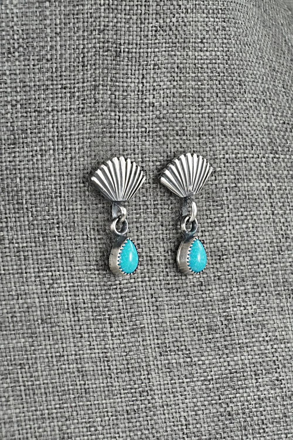 Turquoise & Sterling Silver Earrings - Marie Bahe