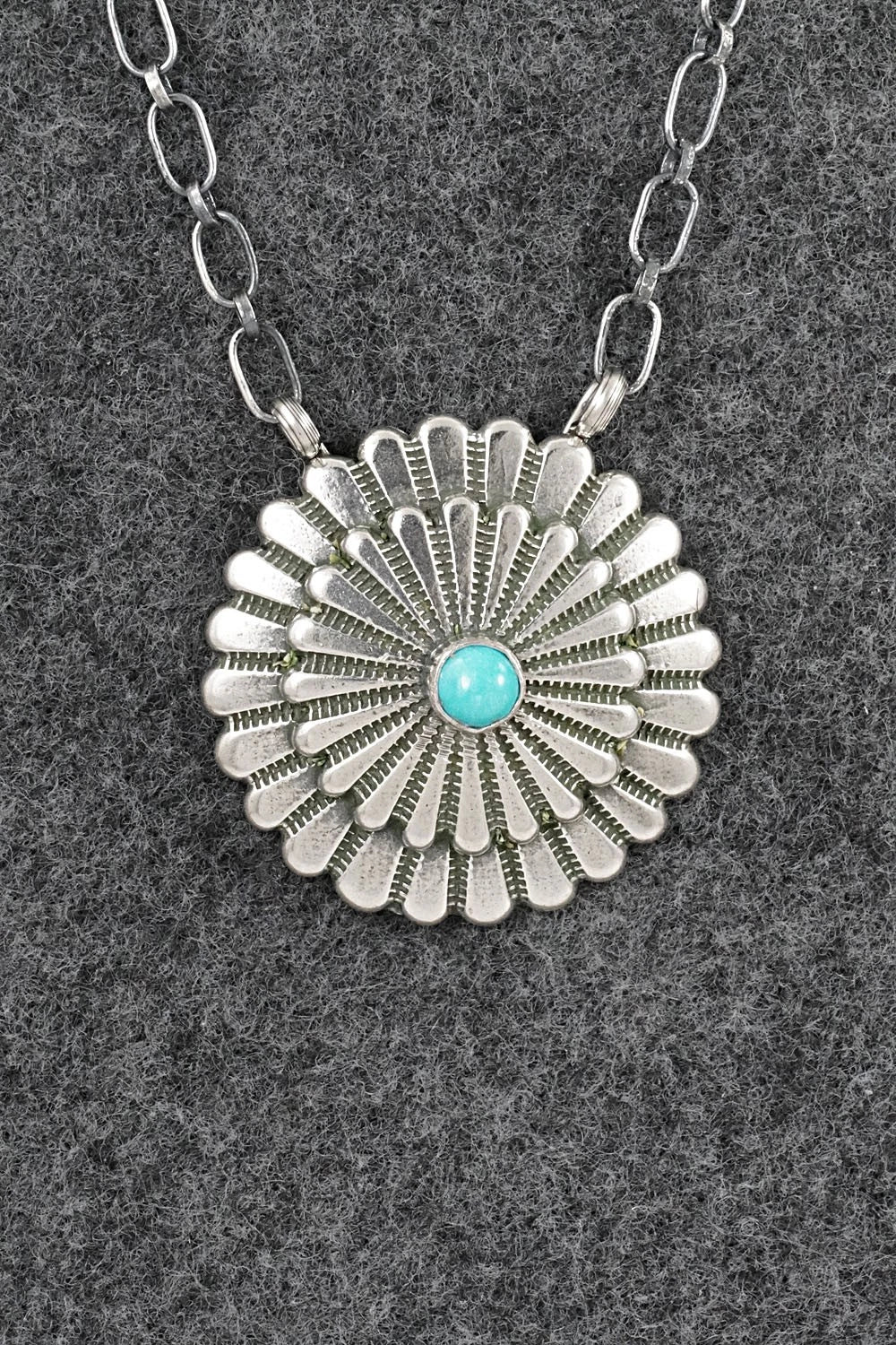 Turquoise & Sterling Silver Necklace - Sheldon Mariano