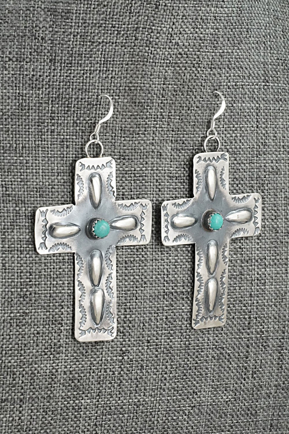 Turquoise & Sterling Silver Earrings - Tim Yazzie