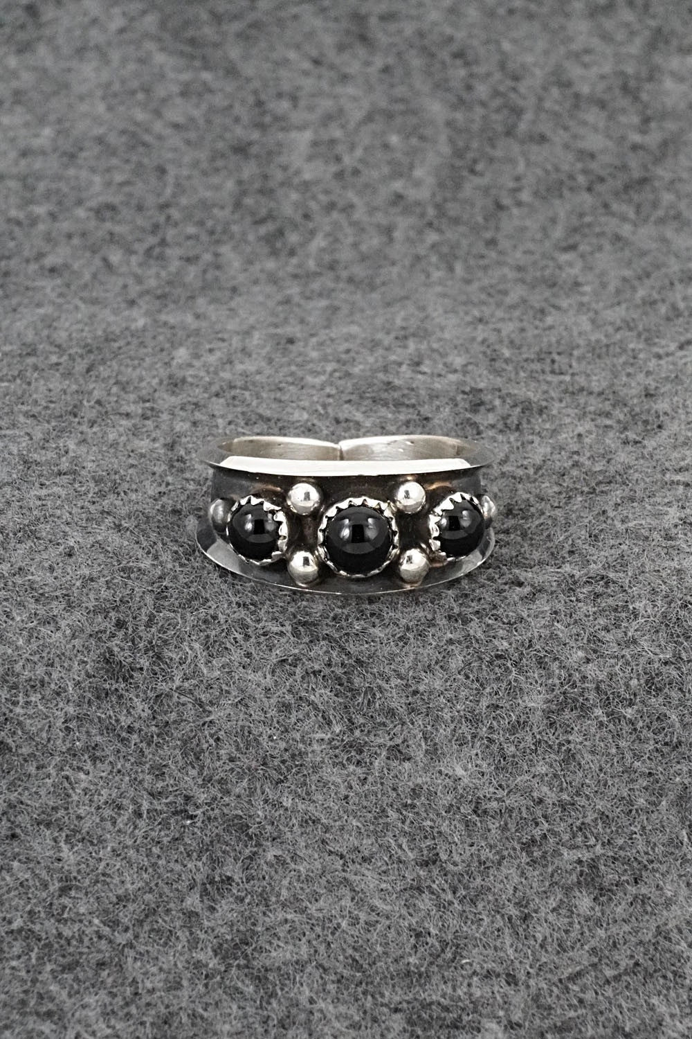 Onyx & Sterling Silver Ring - Paul Largo - Size 12
