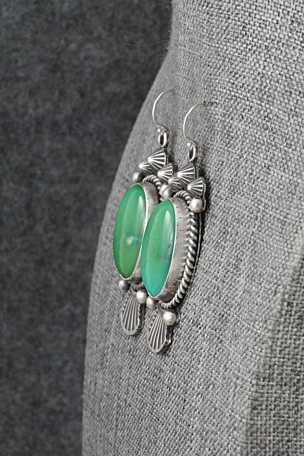 Turquoise & Sterling Silver Earrings - Michael Calladitto