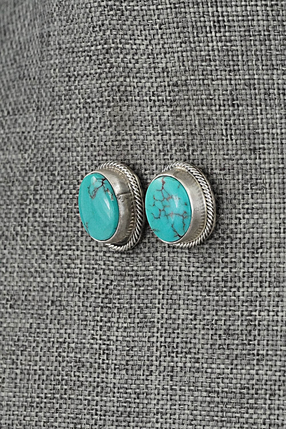 Turquoise & Sterling Silver Pendant and Earrings Set - Darrin Livingston
