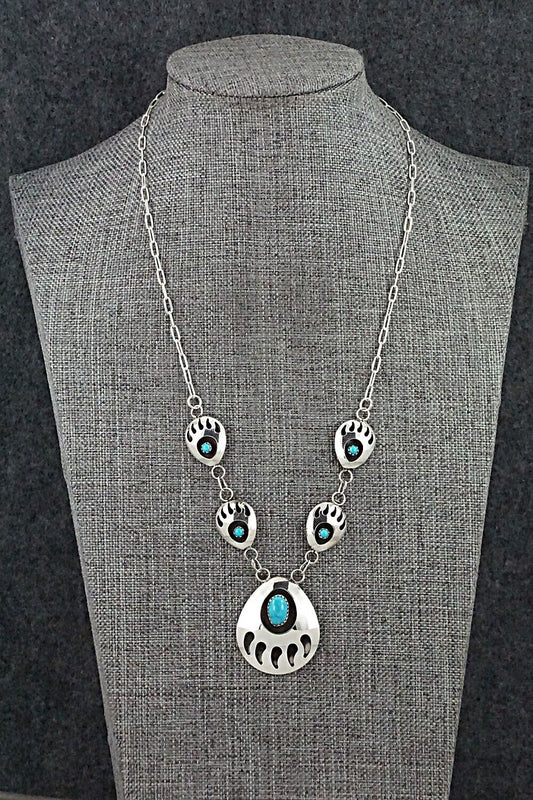 Turquoise & Sterling Silver Necklace - Leroy Parker