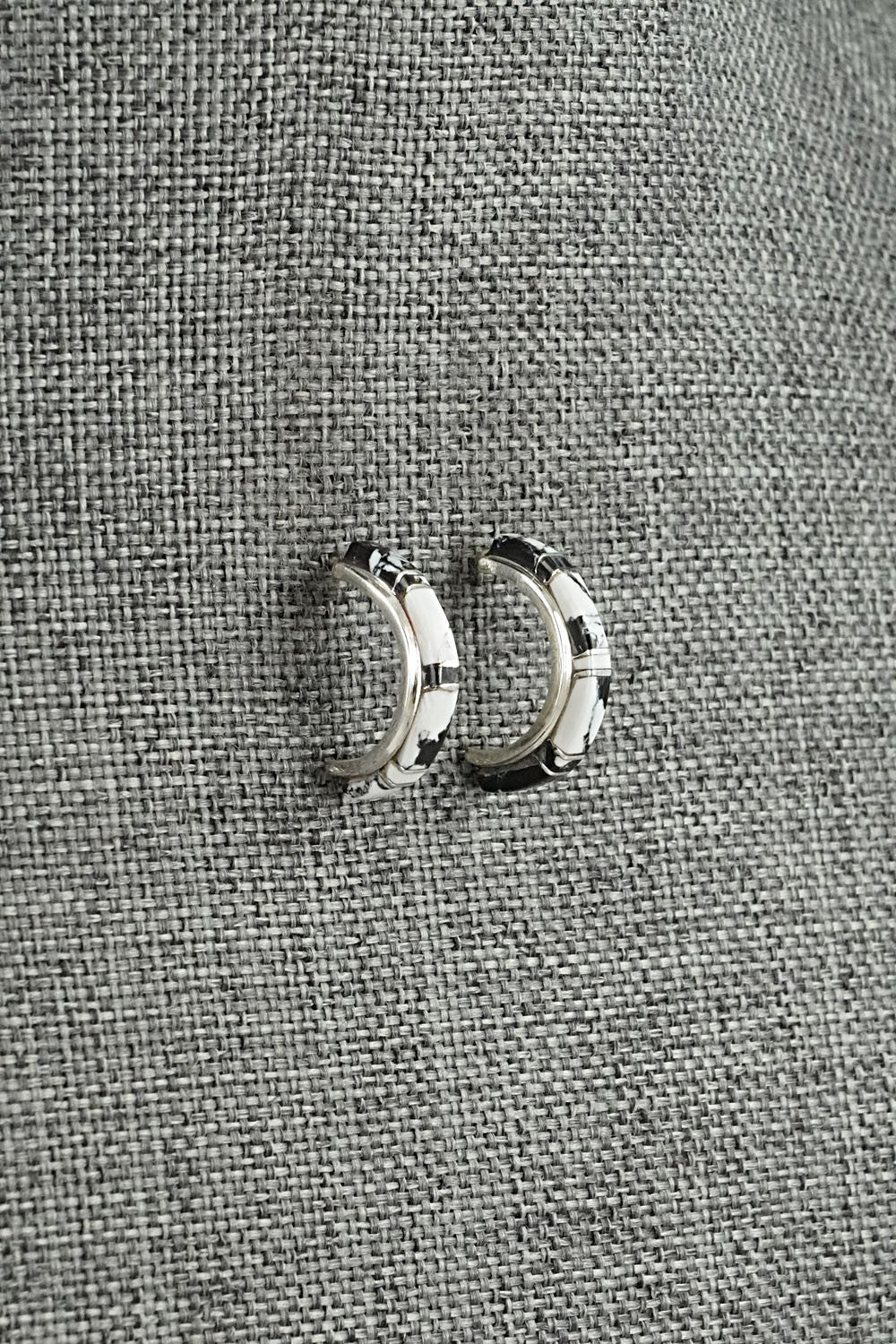 White Buffalo & Sterling Silver Earrings - Terrance Panteah