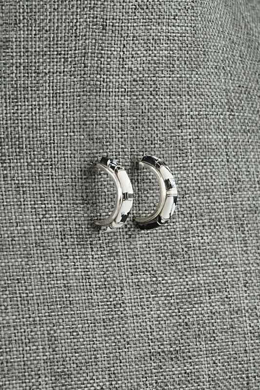 White Buffalo & Sterling Silver Earrings - Terrance Panteah