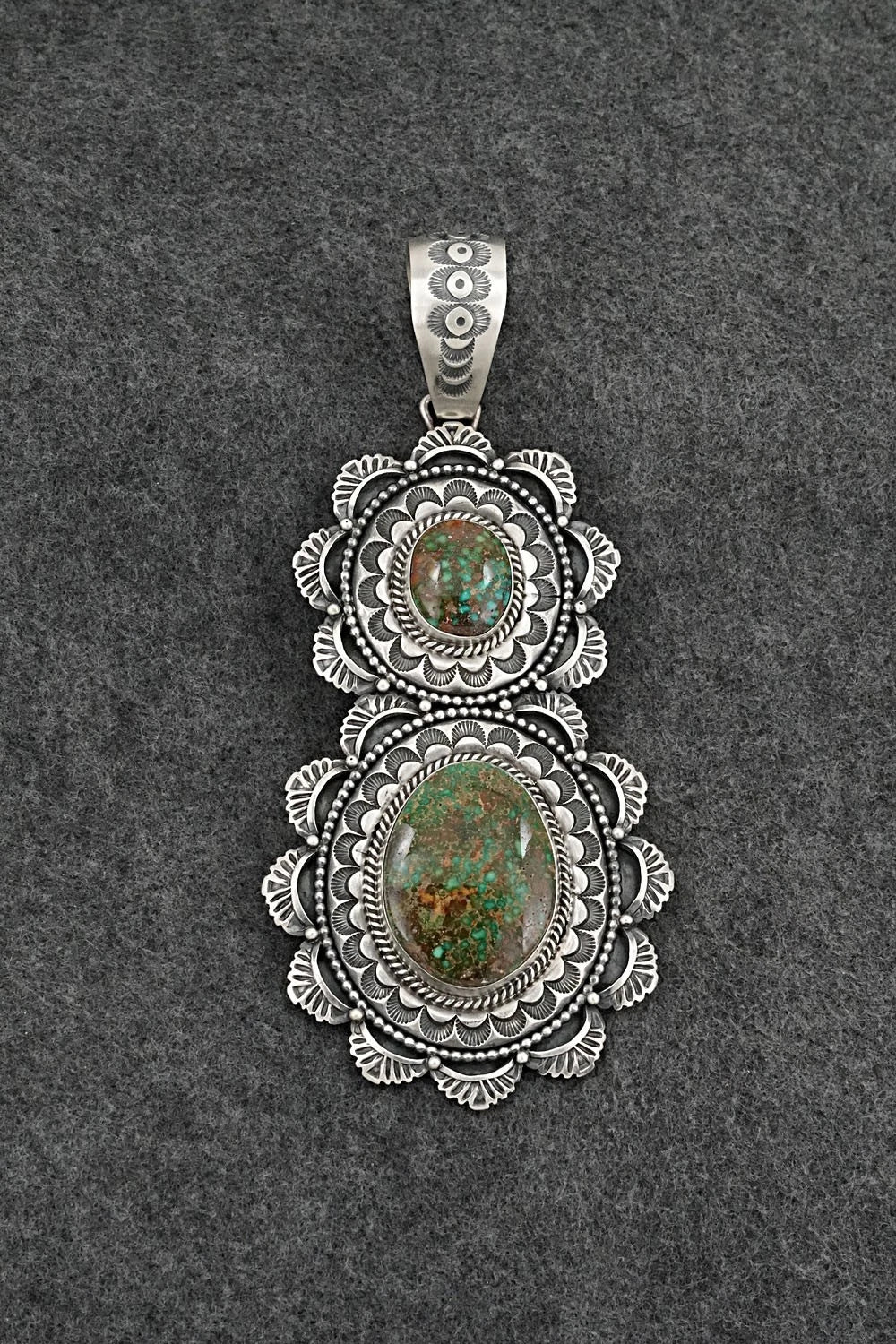 Turquoise & Sterling Silver Pendant - Mark Yazzie