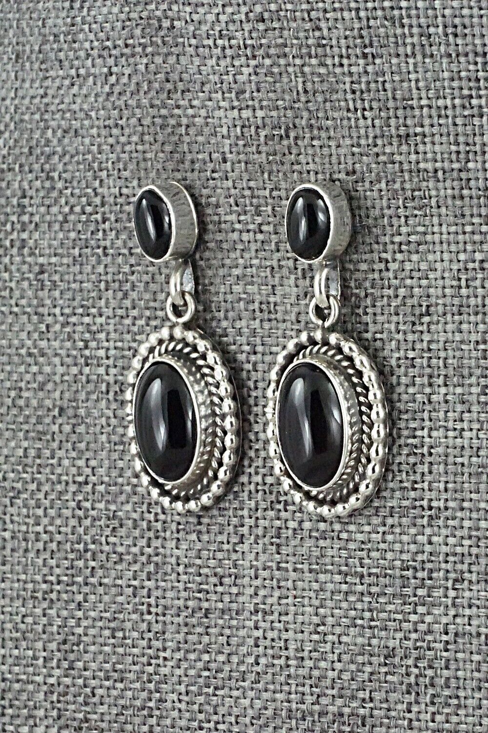 Onyx & Sterling Silver Earrings - Verley Betone