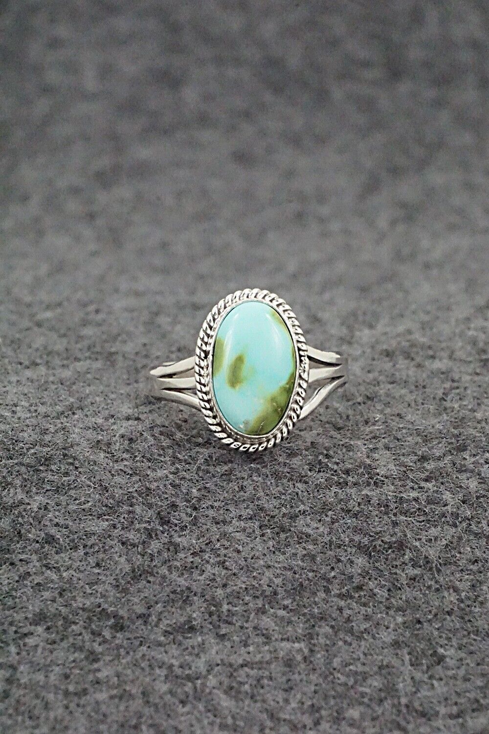 Turquoise & Sterling Silver Ring - Alice Rose Saunders - Size 8.5