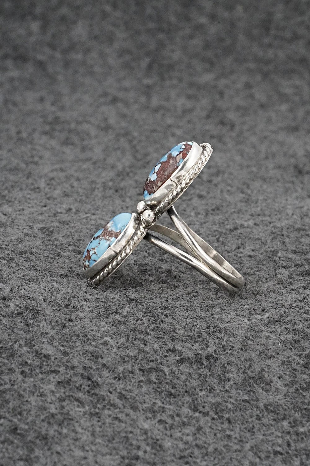 Turquoise & Sterling Silver Ring - Eugene Gruber - Size 9