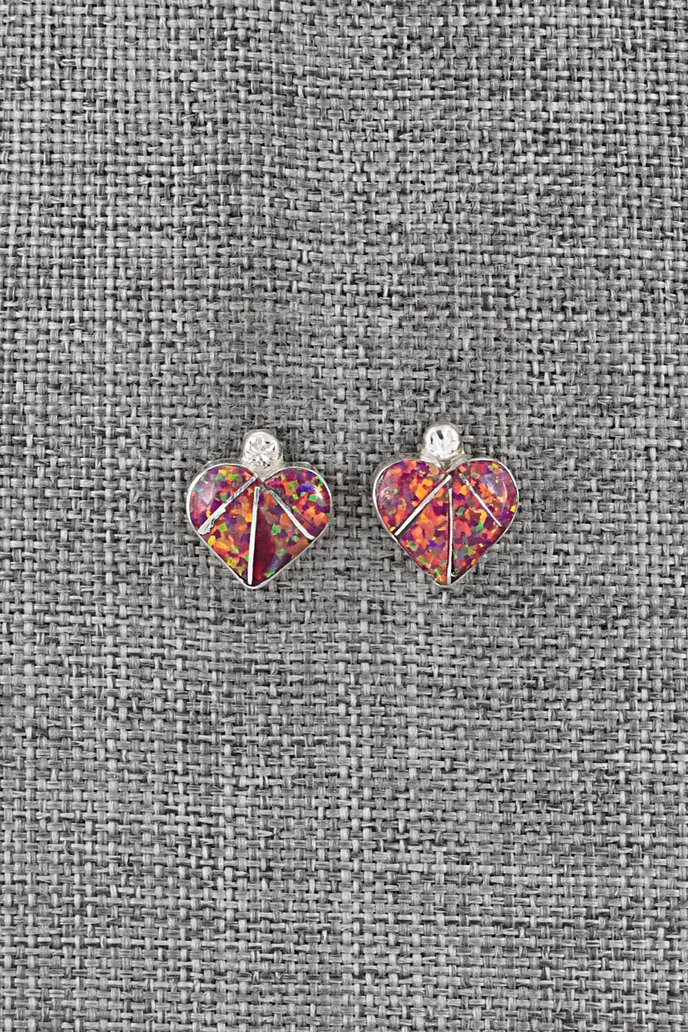 Opalite Inlay & Sterling Silver Earrings - Ola Eriacho