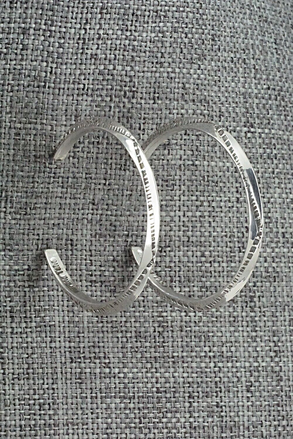 Sterling Silver Hoop Earrings - Elaine Tahe