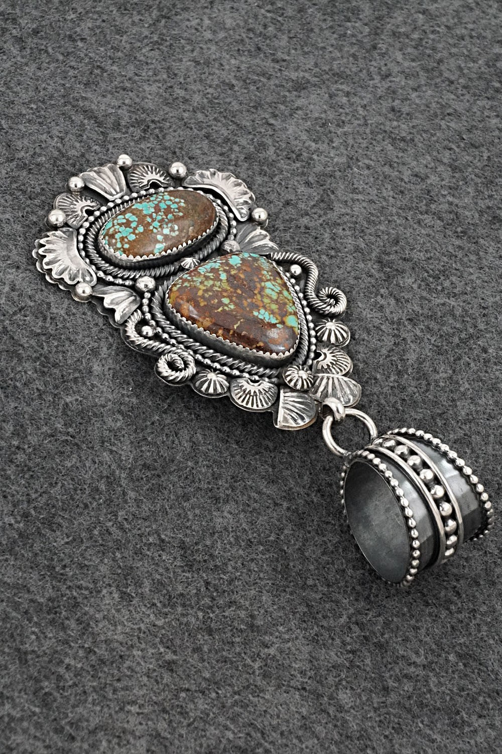 Turquoise & Sterling Silver Pendant - Braxton Parkett