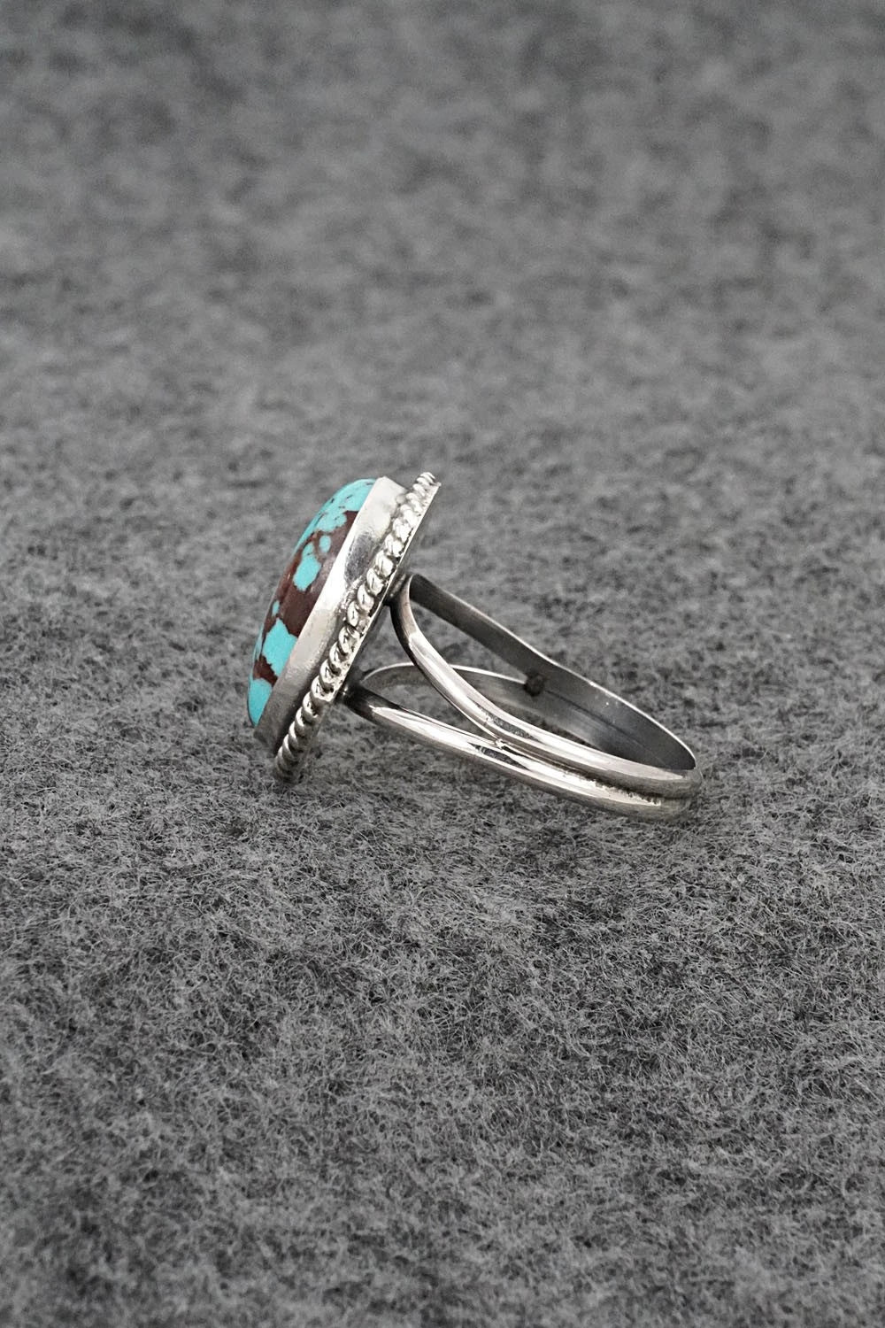 Turquoise & Sterling Silver Ring - Eugene Gruber - Size 9