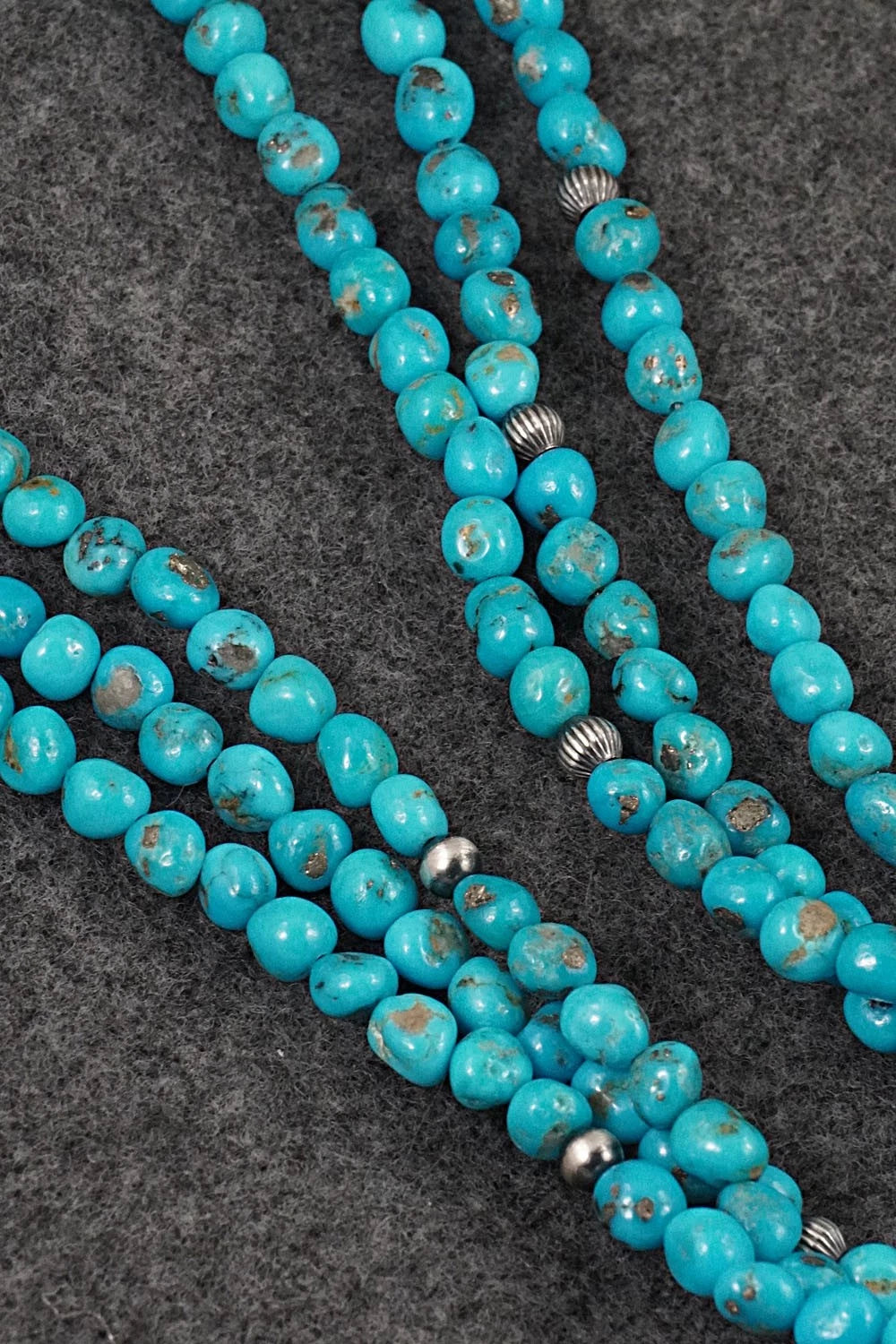 Turquoise & Sterling Silver Necklace - Theresa Skeets