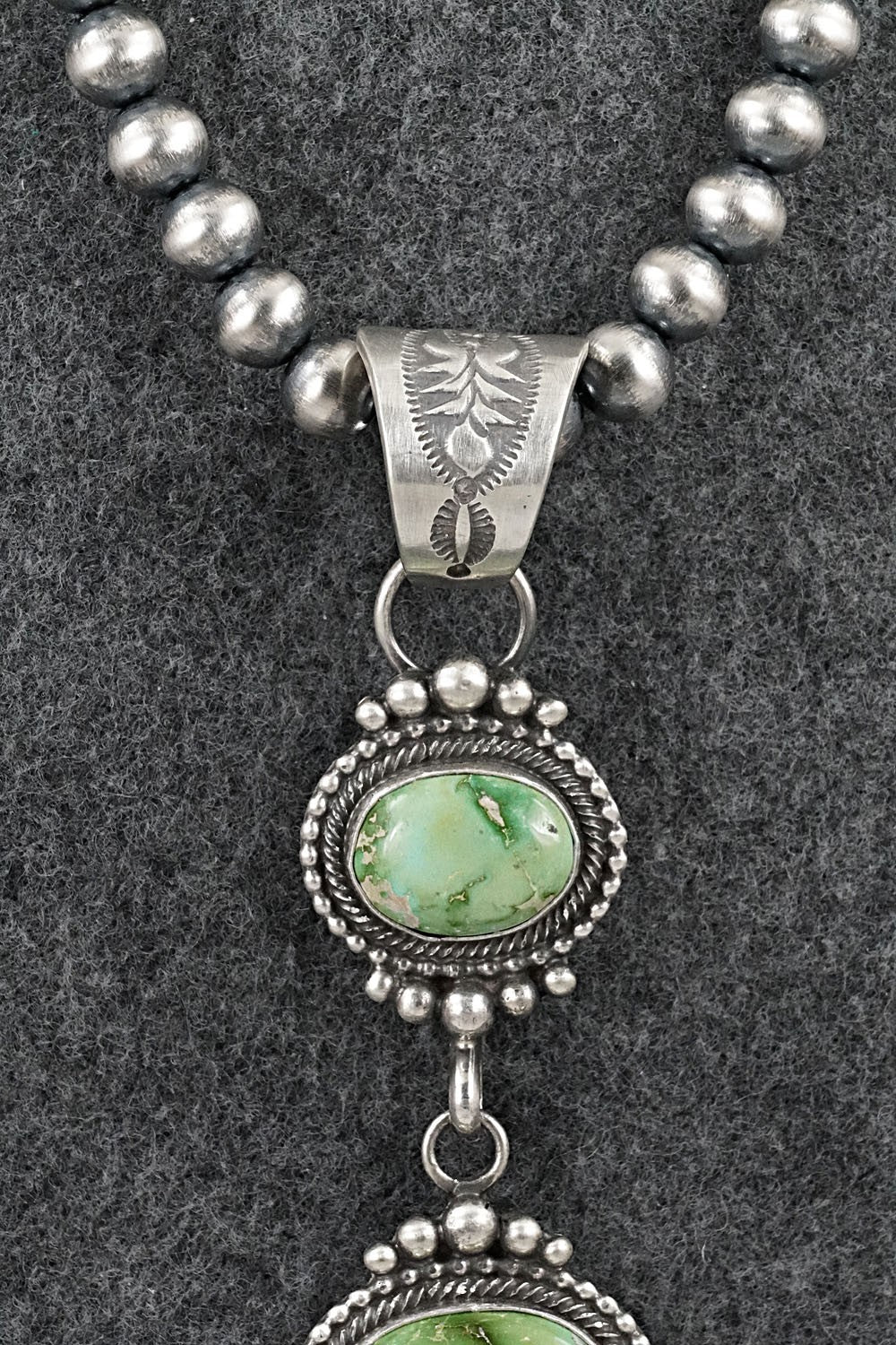 Turquoise & Sterling Silver Necklace - Tom Lewis