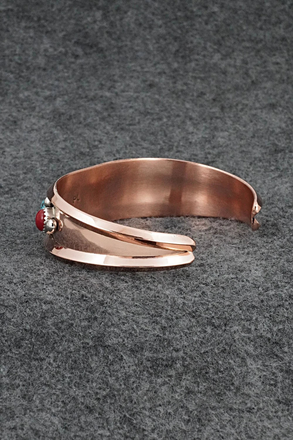 Turquoise, Coral & Copper Bracelet - Paul Largo